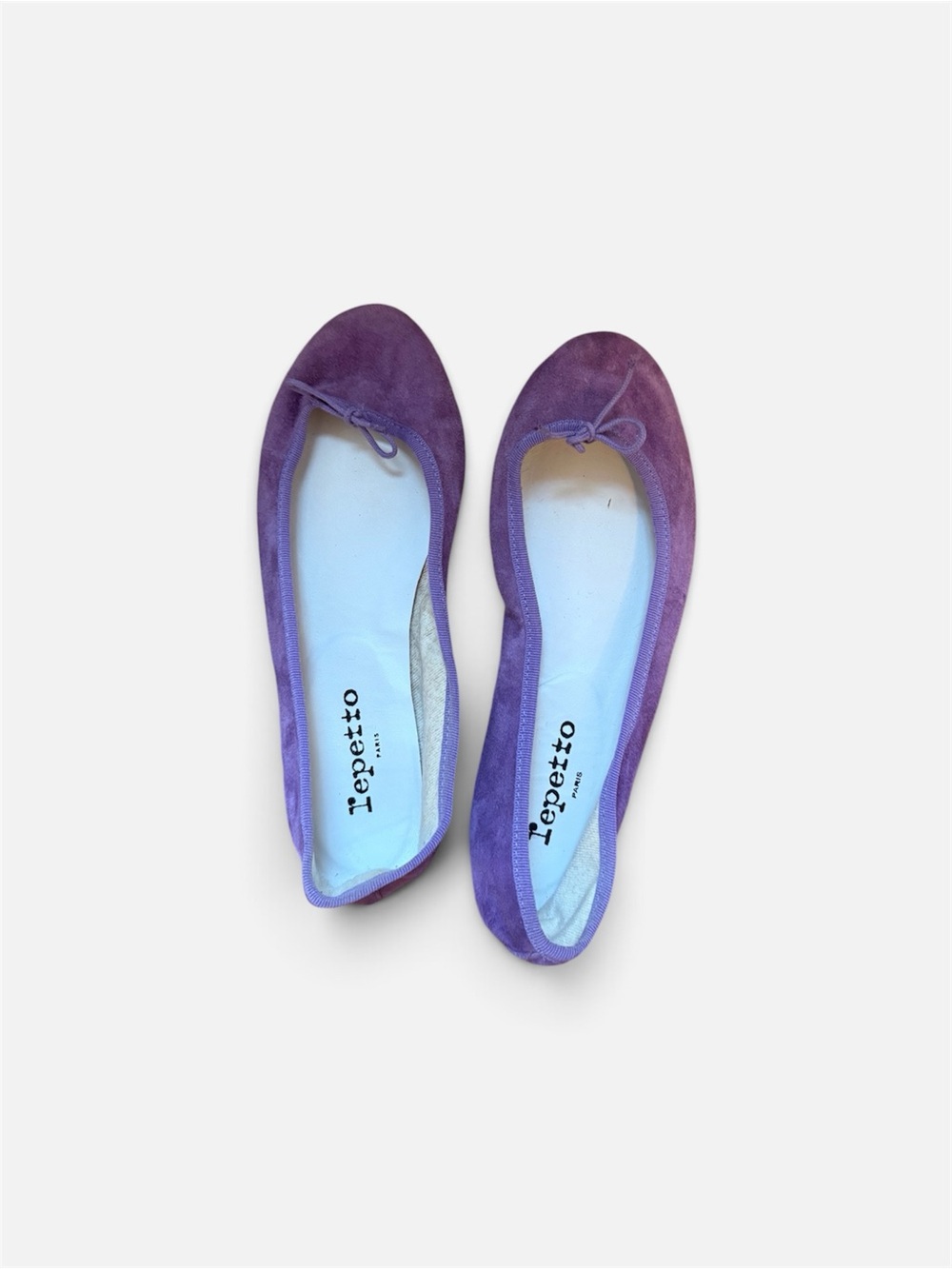 Repetto Lavender Suede Ballet Flats